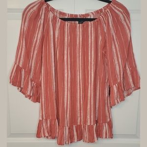 Striped Ruffle Blouse